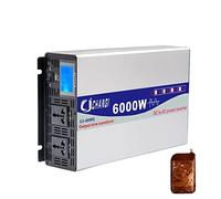 Onduleur Pure Wave Current 4000W/5000W/6000W/8000W (Valeur de crête) Transformateur DC 12V/24V/48V/60V à AC Onduleur à Onde sinusoïdale Automobile, Automobile Domestique Charge Puissante(6000W,12V)