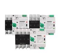 Onduleur PV ATS 2P 3P 4P sur rail DIN, double alimentation, commutateurs de transfert automatique, ininterrompu, 63 A, 100 A, 125 A, photovoltaïque(4P,100A(PV))