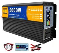 Onduleur Sinus Pur 1500W 2000W 2500W 3000W 4000W DC 12V vers AC 220-240V | Pour Véhicule De Loisir Système Solaire Hors Réseau(5000W,60V to110V)