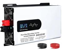 Onduleur Sinus Pur DC 12V 24V 48V 60V vers AC 220-240V, 5000W 6000W 8000W | Pour Camping-Car Solaire Isolé Alimentation Secours(8000W,24V to 220V)