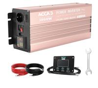 Onduleur Sinusoïdal 3000W 12V Onduleur 220V avec 1 Prise EU et 1 Port USB avec Ecran LCD Power Inverter