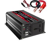 Onduleur sinusoïdal modifié 4000W Puissance de crête 300W nominale Convertisseur 12V en AC avec Affichage LED 2 Ports USB Prise Chargeur Voiture Haute fréquence pour appareils électroniques