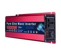 Onduleur sinusoïdal Pur 1 000 W/1 600 W/3 W, convertisseur d'alimentation CC 12 V vers CA 220, onduleur Solaire for Voiture,Protections Multiples(1000W 12V)