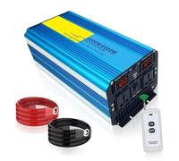 Onduleur Sinusoïdal Pur 12/24/48 V 4000/8000 W pour Voiture Onduleur Solaire Double Prise Universelle Affichage LED Convertisseur(12V 127V 8000W)