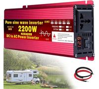 Onduleur sinusoïdal pur, 1600 W, 2200 W, 3000 W, DC-AC 24 V, 48 V, 60 V, 72 V vers 110 V, 220 V, convertisseur de tension AC, transformateur pour véhicules, adaptateur de voiture avec chargeur secte