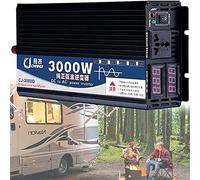 Onduleur sinusoïdal pur 3 000 W, 4 000 W, 5 000 W, convertisseur de puissance pour voiture 12 V/24 V/48 V/60 V CC vers 110 V/230 V CA, convertisseur d'équipement électrique adapté au camping ou aux