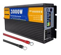 Onduleur sinusoïdal Pur 3000 W-5000 W, 12 V-72 V CC vers 110 V/220 V CA, for Camping-Car, énergie Solaire, Camping et Usage Domestique(3000W 12Vto110V)