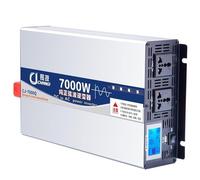 Onduleur sinusoïdal Pur 3000 W-8000 W, 12V-72V CC vers 110V-220V CA, avec écran LCD, for Le Camping et Les Voyages(7000W 12Vto220V)