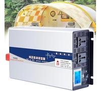Onduleur sinusoïdal Pur 4000 W-7000 W - 12 V-72 V-110 V/220 V CA - Double Prise, écran LCD for Camping-Car, énergie Solaire et Utilisation d'urgence(6000W 48Vto110V)