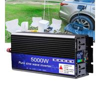 Onduleur sinusoïdal Pur 5 000 W 12 V CC à 230 V CA, démarreur progressif intégré, Double Prise Secteur, Port USB et Terminal câblé, convertisseur Solaire Hors réseau