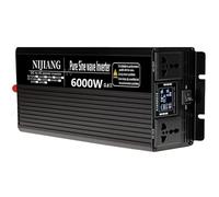 Onduleur sinusoïdal Pur Haute Puissance 3000W 4000W 5000W 6000W 8000W 12000W 12V 24V 48V 60V 72V CC vers 110V 220V CA,pour système Solaire de Voiture/Camping-Car(6000W,12Vto220V)