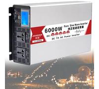 Onduleur sinusoïdal Pur Haute Puissance 4000 W-8000 W, 12 V-72 V CC vers 110 V/220 V CA, avec écran LCD, 1 pièce(6000W 60Vto110V)