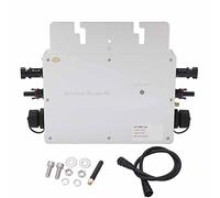 Onduleur Solaire 800 W, Micro-Onduleur DC vers AC, Onduleur à Panneau Solaire étanche IP65 avec Identification Automatique, Prend en Charge le Fonctionnement à distance. (Argent)