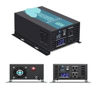 Onduleur Solaire à Onde sinusoïdale Pure 600 W Convertisseur de Puissance Portable CC vers CA Alimentation Domestique Léger et Compact(2 pcs,240)