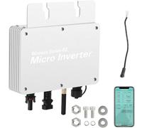 Onduleur solaire étanche IP65,onduleur de réseau,onduleur de puissance 120/230 V CA à identification automatique,contrôle WiFi,refroidissement automatique,surveillance par application mobile 1600W