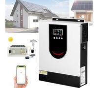 Onduleur solaire hybride 1,0-10,2 kW, 12 V/24 V/48 V à onde sinusoïdale pure, chargeur onduleur hors réseau avec écran LCD et contrôleur de charge solaire MPPT (40/80/120/160 A)