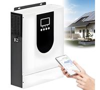 Onduleur Solaire Hybride 1KW-10,2KW Convertisseur Pur Sinus Inverseur Électrique 12V 24V 48V DC à 230V AC Onduleur Onde Pure MPPT Onduleur Intelligent pour Moteur Ventilateur Réfrigérateur(1.0KW/12V)