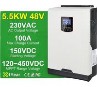 Onduleur solaire hybride, 3,5 kW, 5,5 kW, sortie 230 VAC, 5,5 kW 48 V Pas de WLAN, 220-240V