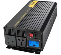 Onduleur Solaire Hybride - VEVOR - Onduleur Pur Sinus Convertisseur Sinusoïdal Pur 2000W DC 12V à AC 240V LCD