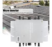 Onduleur Solaire Micro Etanche, Alimentation en Alliage d'Aluminium Raccord¿¿e au Reseau 22-50V CC/120/230V CA Syst¿¿me de Surveillance Intelligent 2000W