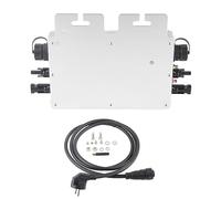 Onduleur Solaire Micro Onduleur 800W 30A Contrôle WIFI Contrôleur D'Onduleur Solaire Identification Automatique DC à AC Onduleur Solaire 120 230V IP65 Étanche Onduleur Solaire (Argent)