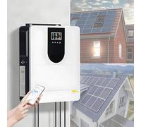 Onduleur solaire monophasé 1,0-10,2 kW, 12 V/24 V/48 V CC vers 220 V CA, à onde sinusoïdale pure, avec contrôleur solaire MPPT intégré 40-160 A, pour batteries au plomb-acide et au lithium 1.5KW