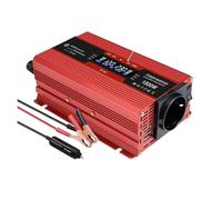 Onduleur Transformateur Convertisseur Tension pour Voiture DC 12 V vers AC 220 V-240 V 300 W-2000 W Prise UE Double USB Charge 50 Hz pour Téléphone Camping-Car Utilisation(R 1500W 50Hz EU LCD)
