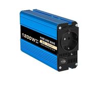 Onduleur Transformateur Onduleur Sinusoïdal Pur 1000 W/2200 W/3000 W/4000 W DC 12 V/24 V vers AC 220 V 50 Hz, Adaptateur De Chargeur, Prise UE Convertisseur(12V,1200W)
