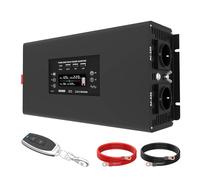 Onduleur Transformateur Onduleur Sinusoïdal Pur 2000 W/4000 W 12 V À 230 V avec 2 Prises EU 2 Ports USB 1 Port QC3.0 1 Port Type-C Et Écran LCD Convertisseur(DC 12V to 220V EU)