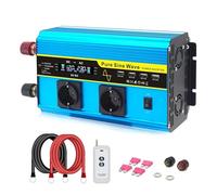 Onduleur Transformateur Onduleur Solaire 8000W 5000W 4000W 3000W 60Hz/50Hz Sinusoïdal Pur 12V 24V 220V CC vers CA Prise UE avec Écran LCD/LED Convertisseur(12V 5000W 60Hz LCD)