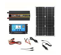 Onduleur Transformateur Onduleur Solaire À Onde Sinusoïdale 3000-8000W pour Panneau Solaire 20W 18V Contrôleur 30 A Système Production D'énergie Solaire Convertisseur(Peak 3000W Set)