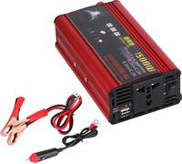 Onduleur universel à ondes sinusoïdales en métal, adaptateur DC 12 V/24 V à AC 220V pour l'alimentation de