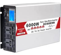 Onduleur Universel, DC 12v 24v 48v 60v à AC 110v 220v Onduleur à Onde Sinusoïdale Pure 4000w 5000w 6000w Convertisseur 8000w avec 2 Prises Et Port USB, 6000W, 48Vto220V