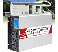 Onduleur Universel, DC 12v 24v 48v 60v à AC 110v 220v Onduleur à Onde Sinusoïdale Pure 4000w 5000w 6000w Convertisseur 8000w avec 2 Prises Et Port USB, 4000W, 12Vto110V