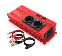 Onduleur Voiture 2600W Puissance 12V/24V DC À 220V AC Affichage LED Convertisseur 4USB Transformateur Chargeur Prise Ue Convertisseur Onduleur(12V EU Red)