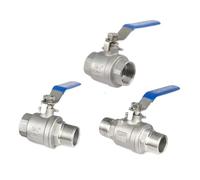 One 1/8" 1/4" 3/8" 1/2" 3/4" 1" Equal Diameter Internal Thread Full Bore 2P Ball Valve, Made Of 304 Stainless Steel, Suitable For Water, Gas, Oil And Other Media(DN25,M-F)