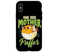 One Bad Mother Puffer Hilarious & Cute Puffer Fish Coque pour iPhone X/XS