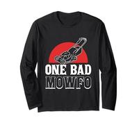 One Bad Mowfo Funny Lawn Mowing Design Manche Longue