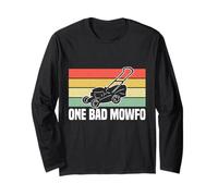One Bad Mowfo Funny Lawn Mowing Design Manche Longue