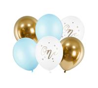 One Ballons en latex, Pastel Light Blue Birthday 30cm, 6 pcs.
