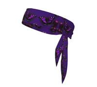 One Bandeau de tennis unisexe avec papillon violet prune pour le basket-ball, la course à pied, le tennis