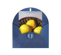 One Basket Lemons Organiseur de cartes de vœux Vierge à l'intérieur Cartes d'anniversaire Carte d'invitation
