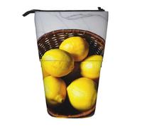 One Basket Lemons Trousse à crayons rétractable verticale Sac de rangement quotidien pour l'école et le bureau Trousse de maquillage