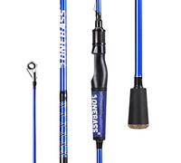 One Bass Canne à pêche IM7 en graphite et canne à couler, 2 pièces solides de qualité avec poignée super polymère - 1,8 m - Bleu