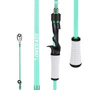 One Bass Canne à pêche, spinning et casting avec fibre de carbone de 30 tonnes - 1,8 m - Bleu