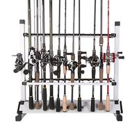 One Bass Support de canne à pêche en alliage d'aluminium portable pour tous les types de cannes à pêche, peut contenir jusqu'à 24 cannes à pêche