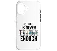 One Bike is Never Enough Cycliste Coque pour iPhone 16