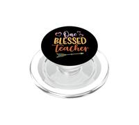One Blessed Teacher Teach Vintage School Teachers PopSockets PopGrip pour MagSafe