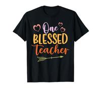 One Blessed Teacher Teach Vintage School Teachers T-Shirt Graphique avec Valeur