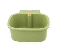 One-Button Sink Corner Rack Quick Drain Self-Cleaning(basket green) | One-button mechanism, effortless open/close, quick water drainage, keeps sink dry, user-friendly design